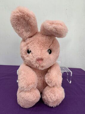 Spark your imagination Pink Rabbit BunnyJingle Rattle Embroidered Eyes and nose